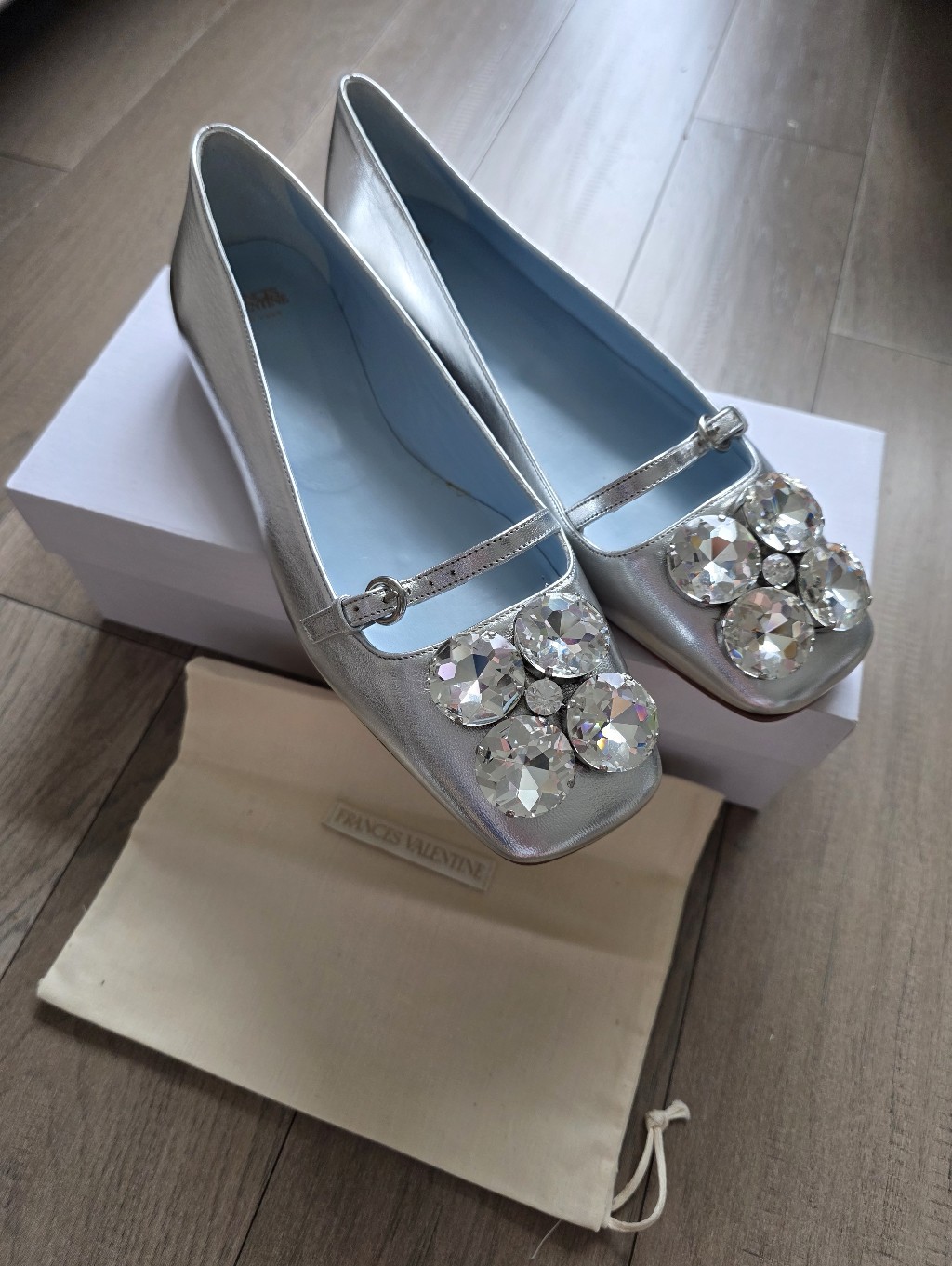 Frances Valentine Josephine Silver Flats